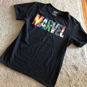 Marvel black short sleeve graphic tee in size M